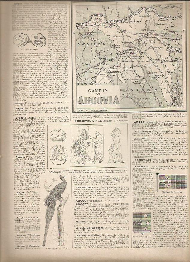 LAMINA 23105: Mapa del Canton de Argovia, Suiza