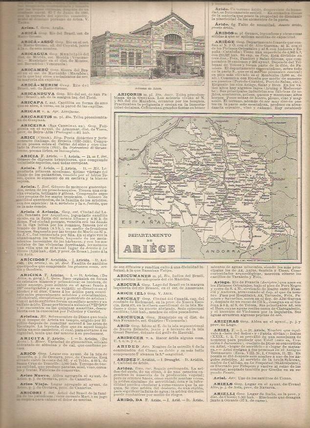 LAMINA 23103: Mapa del Departamento de Ariege, Francia