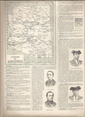 LAMINA 23102: Mapa de Arizona, Estados Unidos