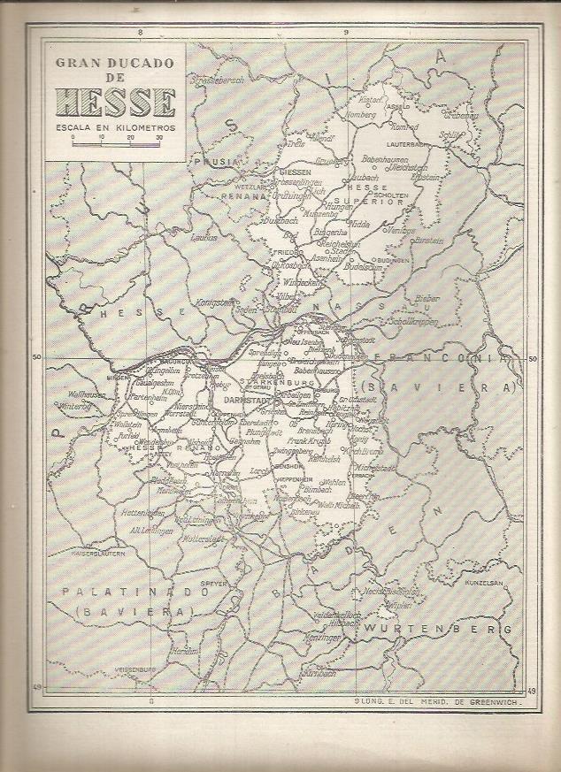 LAMINA 23154: Mapa del Gran Ducado de Hesse