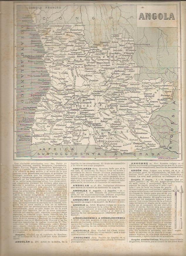 LAMINA 23140: Mapa de Angola