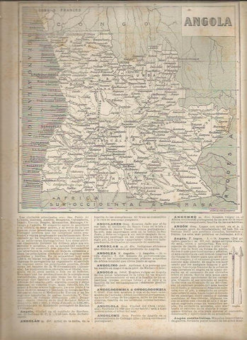 LAMINA 23140: Mapa de Angola