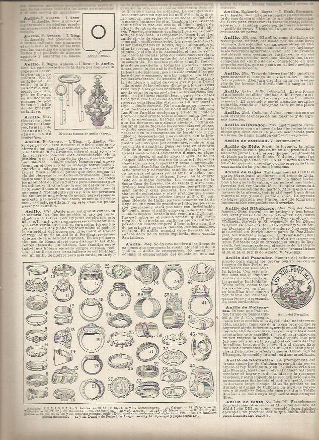 LAMINA 23136: Tipos de anillos