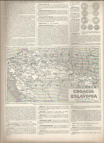 LAMINA 23056: Mapa de Croacia y Eslovenia