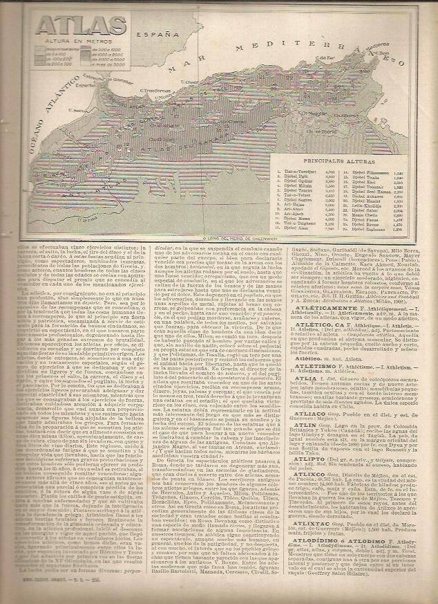 LAMINA 23086: Mapa de la cordillera del Atlas