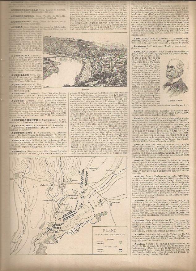 LAMINA 23080: Plano de la Batalla de Austelitz en 1905