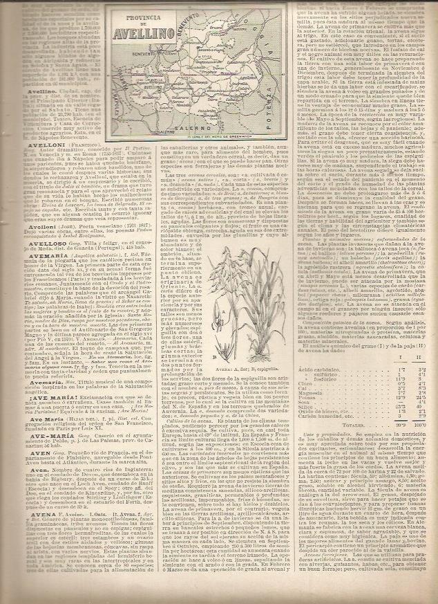 LAMINA 23078: Mapa de la Provincia de Avellino, Italia