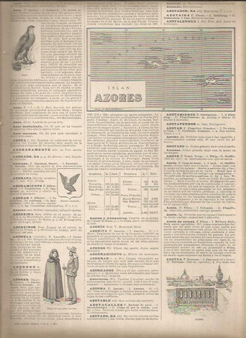 LAMINA 23075: Mapa de las Islas Azores