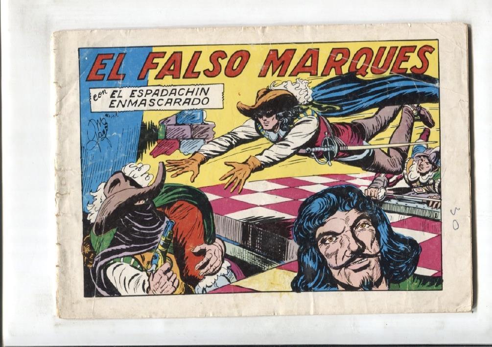 El Espadachin Enmascarado 3 en 1 numero 50: El falso marques, (mal estado, aviejado)