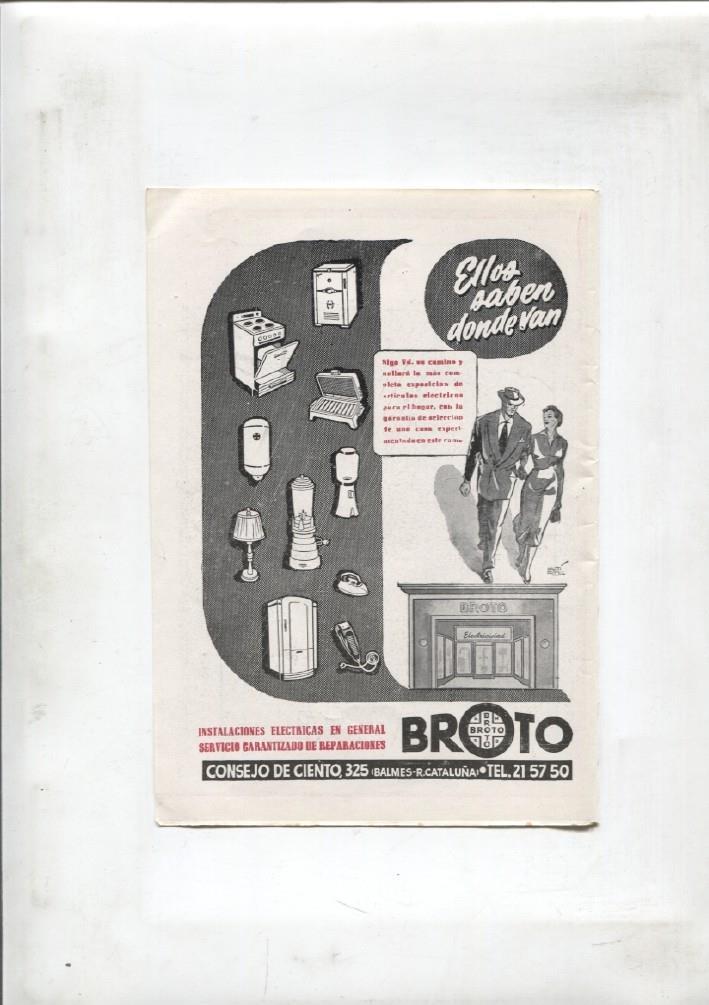 Publicidad epoca: firma electrodomesticos BROTO de Barcelona