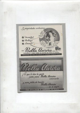 Publicidad epoca: Bella Aurora