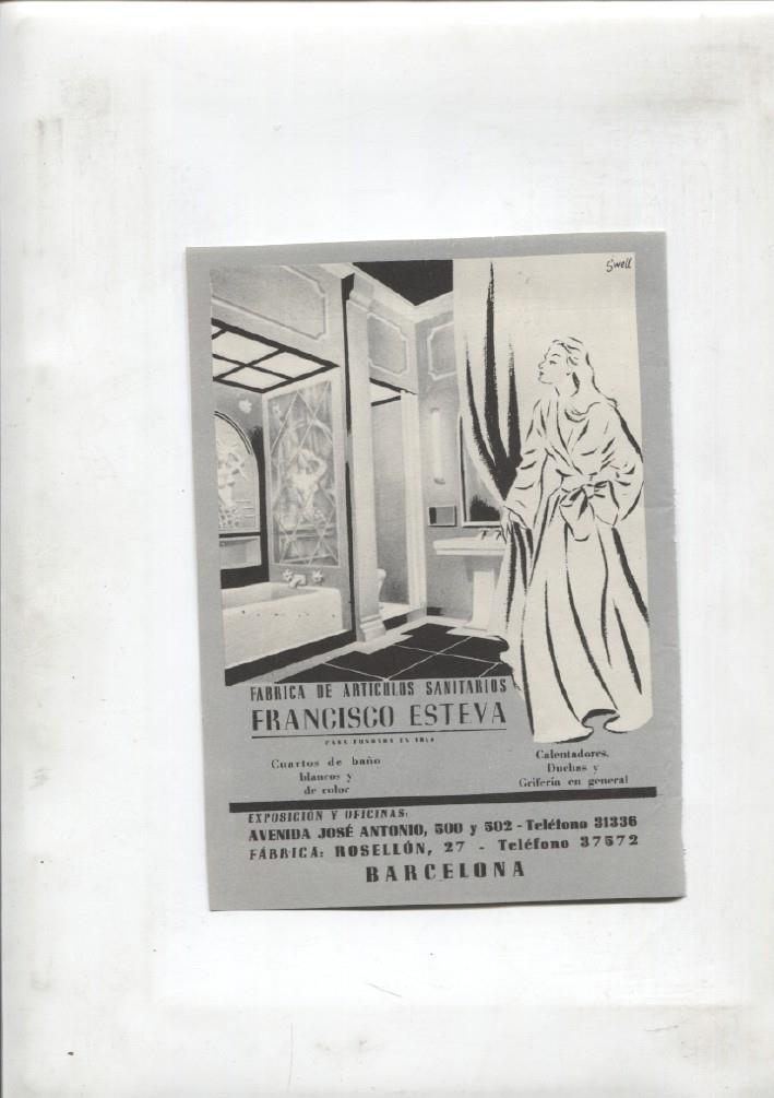 Publicidad epoca: Fabrica articulos sanitarios Francisco Esteva de Barcelona