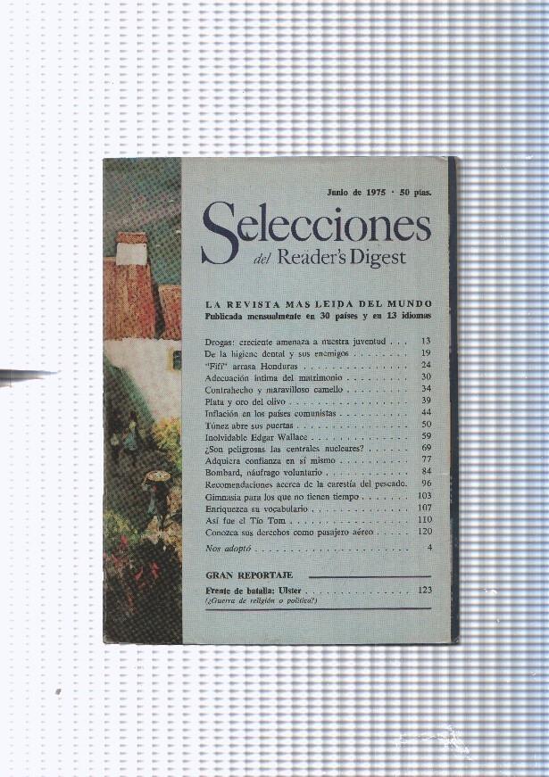 Selecciones del Reader s Digest junio 1975: Drogas: Creciente amenaza a nuestra