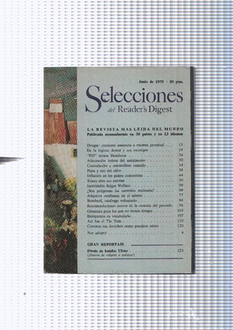 Selecciones del Reader s Digest junio 1975: Drogas: Creciente amenaza a nuestra