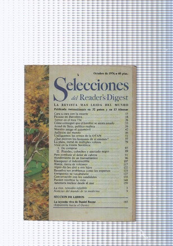 Selecciones del Reader s Digest Octubre de 1976: Cara a cara con la muerte-