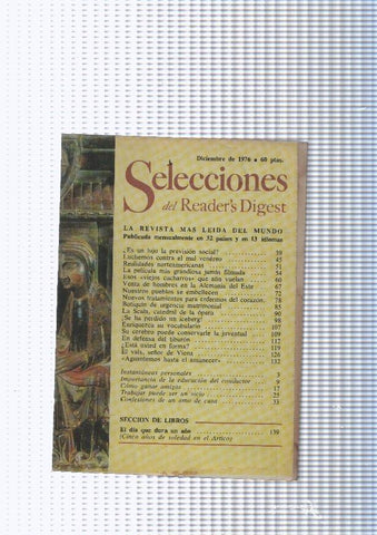 Selecciones del Readers Digest: 1976 diciembre: Es un lujo la prevision social-