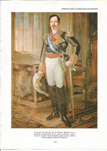 LAMINA 23435: El general Narvaez, retrato anonimo