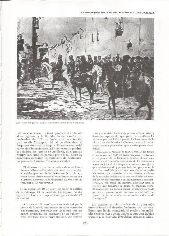 LAMINA 23432: Tropas del general Lopez Dominguez entrando en Cartagena