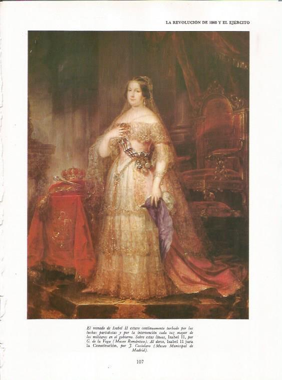 LAMINA 23429: Isabel II, por J. Castelaro
