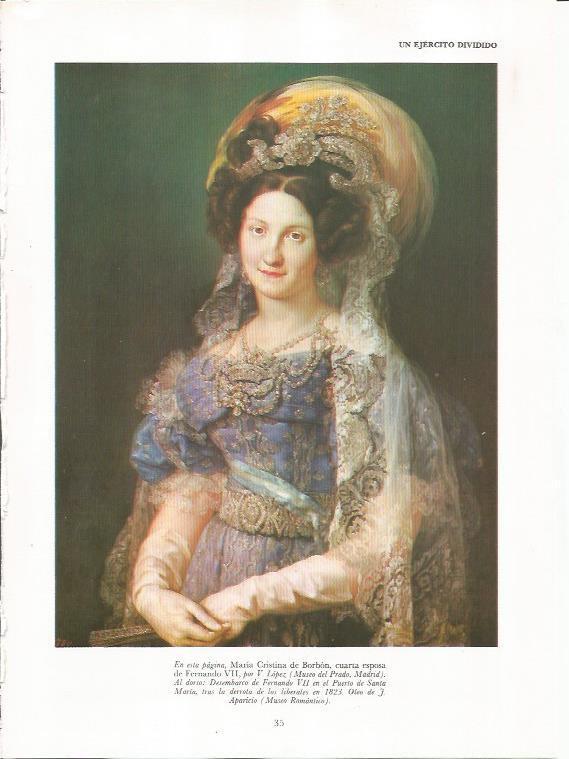 LAMINA 23417: Maria Cristina de Borbon, por V. Lopez