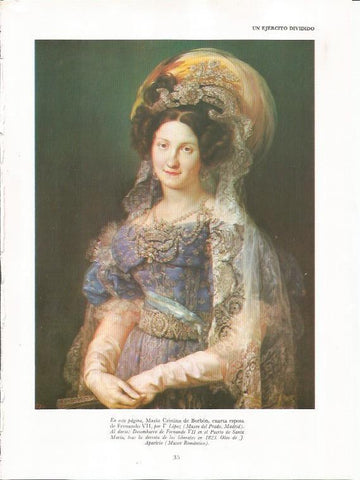 LAMINA 23417: Maria Cristina de Borbon, por V. Lopez