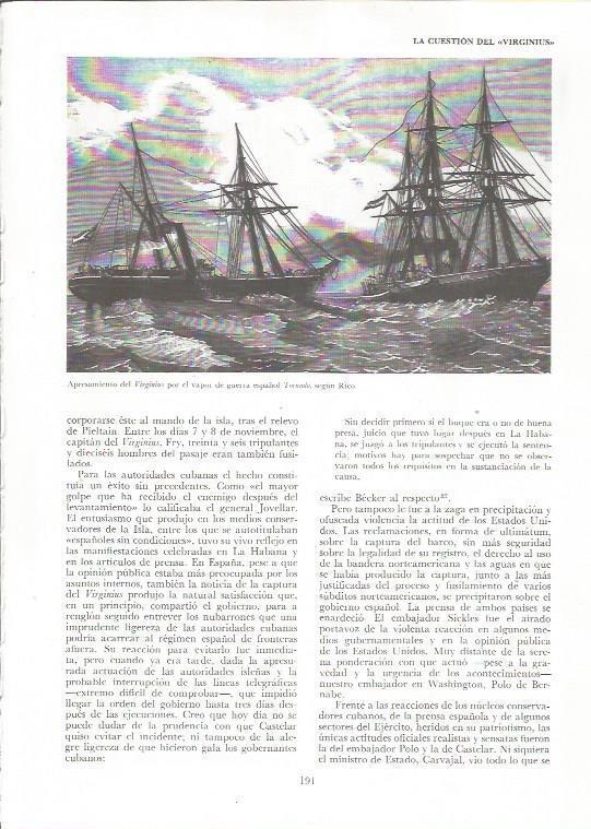 LAMINA 23442: Apresamiento del Virginias por el vapor de guerra Tornado, según Rico