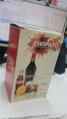 Kit Ocasion Aperitivo: Coca-Cola con una chispa de Martini. Contiene 1 pack de 6 Pizarras de Mesa