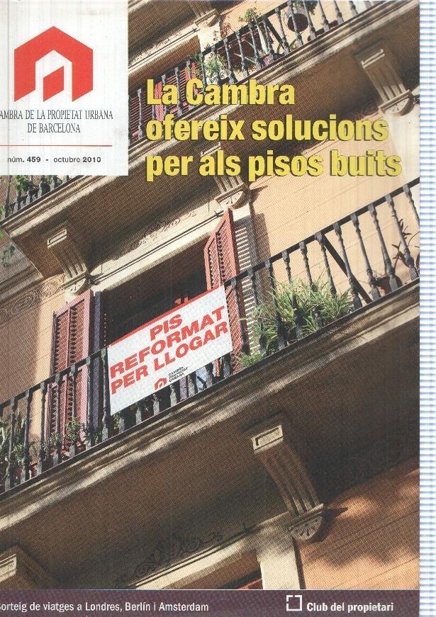 Cambra de la Propietat Urbana de Barcelona, numero 459, octubre 2010