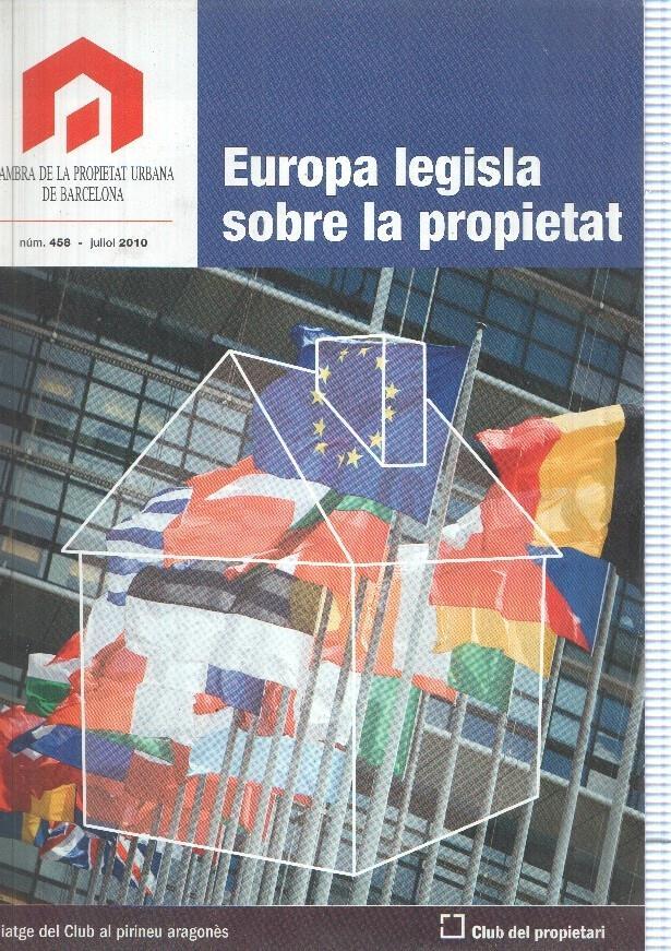 Cambra de la Propietat Urbana de Barcelona, numero 458 julio 2010