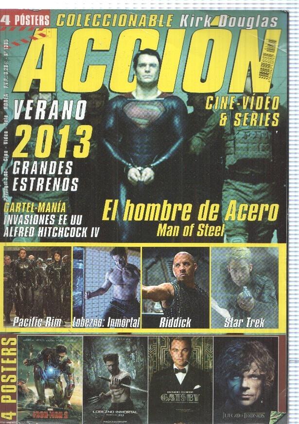 Revista Accion numero 1305 , año 2012. contiene: Coleccionable Kirk Douglas