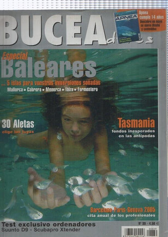 Revista bimestral Buceadores numero 39, 1998: Especial Baleares, 5 listas para