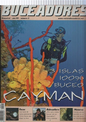 Revista bimestral Buceadores numero 02, 1998: 3 islas 100% Buceo, Cayman