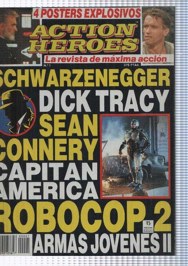Action Heroes numero 01: Schwazenegger, Dick Tracy, Sean Connery, Capitan