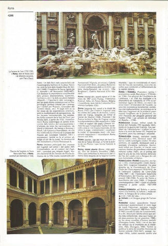 LAMINA 24369: La Fontana di Trevi y claustro de Santa Maria della Pace en Roma