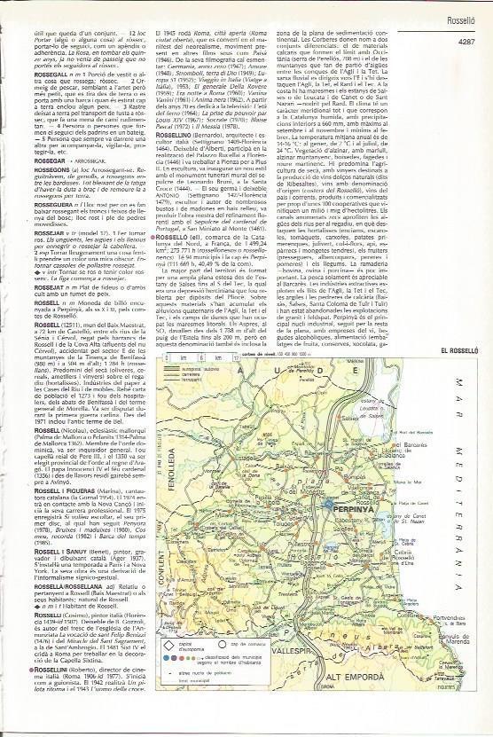 LAMINA 24372: Mapa de la comarca de El Rossello, Francia