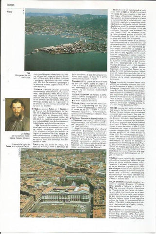 LAMINA 24422: Puerto de Tolo y vista de Toulouse, Francia 