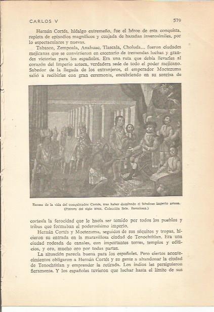 LAMINA 24290: Vida de Hernan Cortes, pintura del siglo XVIII
