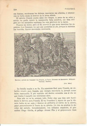 LAMINA 24275: Derrota de Francisco I de Francia en Pavia