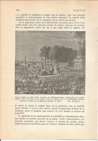 LAMINA 24255: Ejecucion de Maria Antonieta en 1793