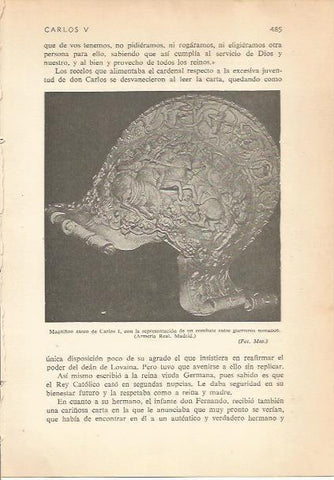LAMINA 24262: Casco de Carlos I