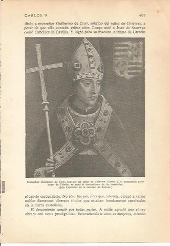 LAMINA 24266: Monseñor Guillermo de Croy, arzobispo de Toledo