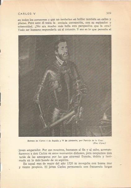 LAMINA 24269: Retrato de Carlos I, por Pantoja de la Cruz