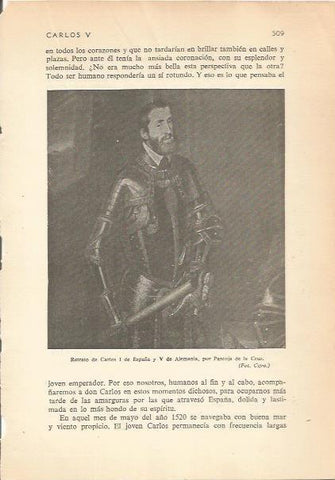 LAMINA 24269: Retrato de Carlos I, por Pantoja de la Cruz