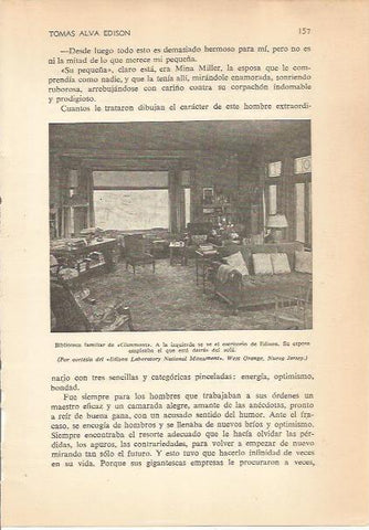 LAMINA 24333: Biblioteca de la casa de Edison