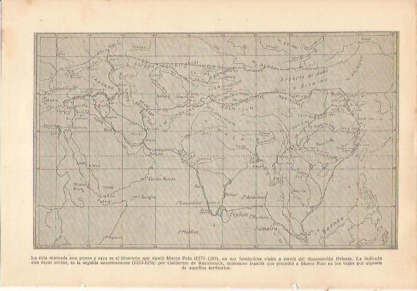 LAMINA 24335: Ruta de Marco Polo en 1271-1295