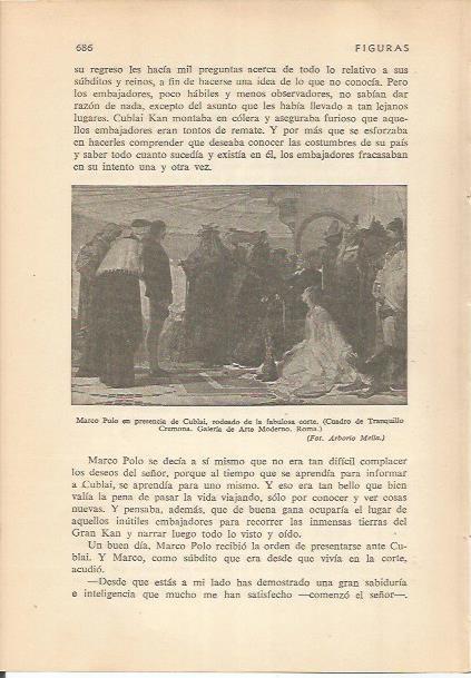 LAMINA 24321: Marco Polo en la corte de Cublai