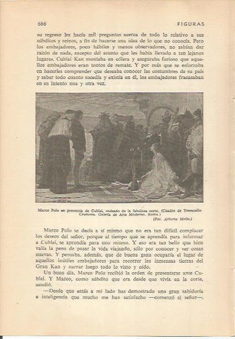LAMINA 24321: Marco Polo en la corte de Cublai