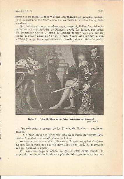 LAMINA 24297: Carlos V y Felipe II, por A. Acias