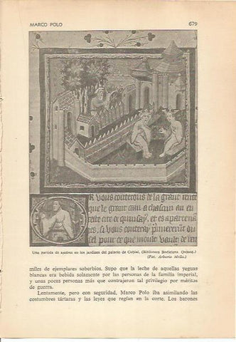 LAMINA 24318: Partida de ajedrez en el palacio de Cublai