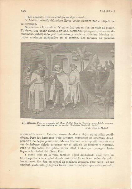 LAMINA 24305: Los hermanos Polo ante el Gran Cubial Kan de Tartaria